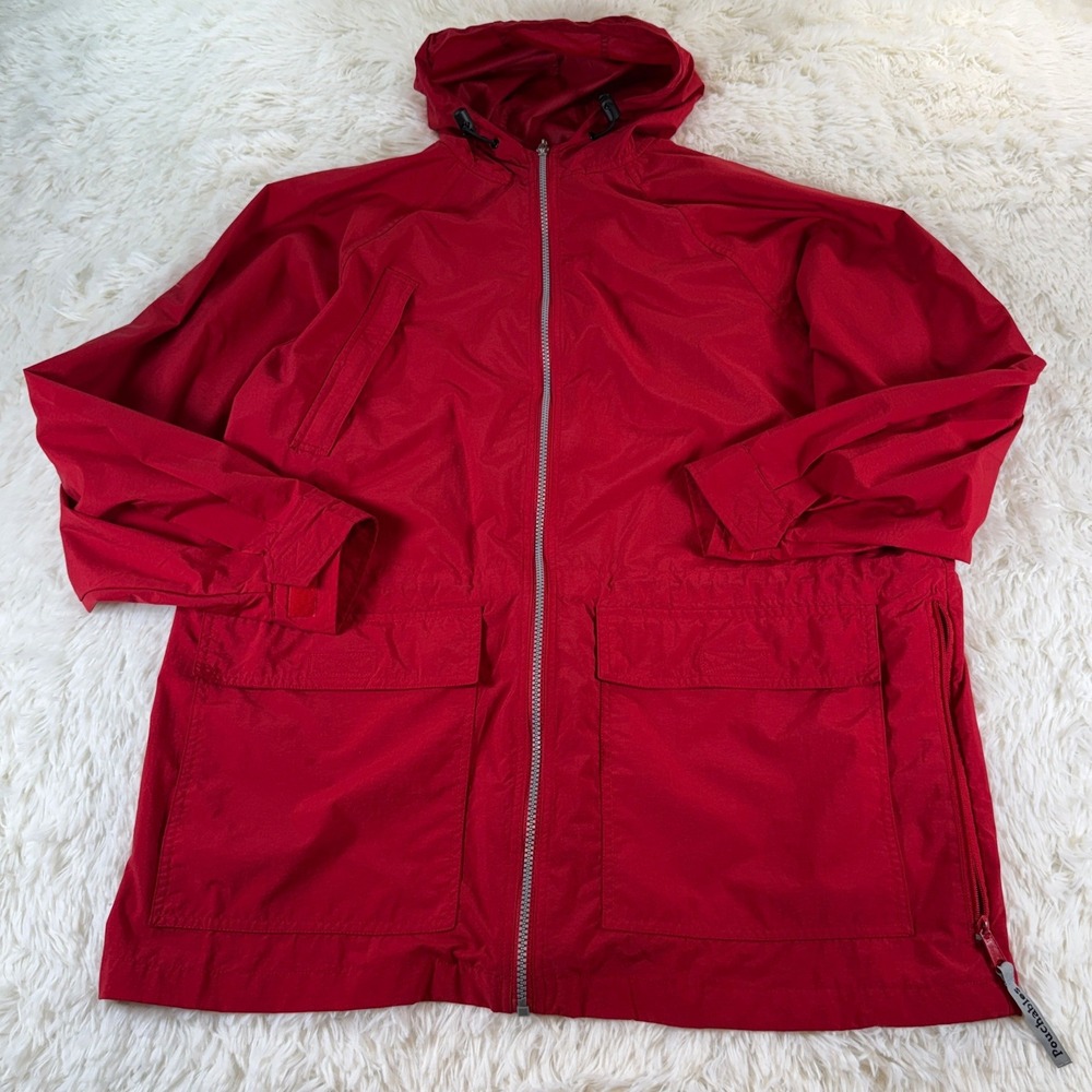 ShedRain Pouchables Red Nylon Hooded Jacket Men's‎ Medium Packable Lightweight